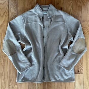 Orvis Beige Button-Front Light Jacket / Sweater